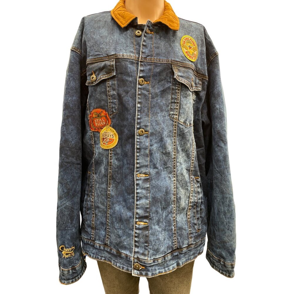 Born Fly Men's Jean Jacket Size 3X, NWT SKU 1062